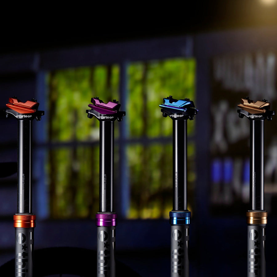 Vario Infinite dropper posts in all four color kit finishes