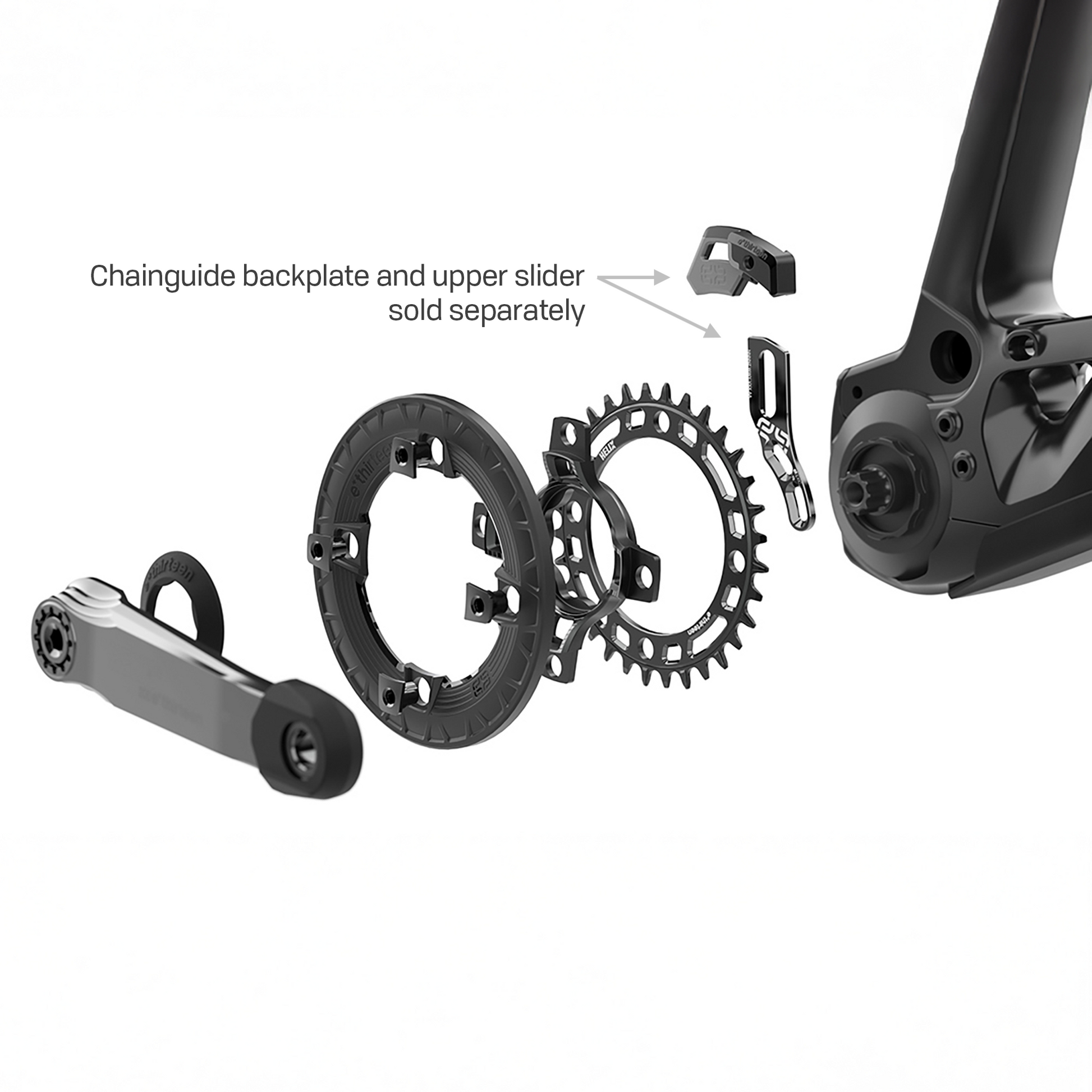 Turbocharger Race 104BCD e*spec Spider, Bashguard and Chainring Turbocharger Race 104BCD e*spec Spider, Bashguard and Chainring
